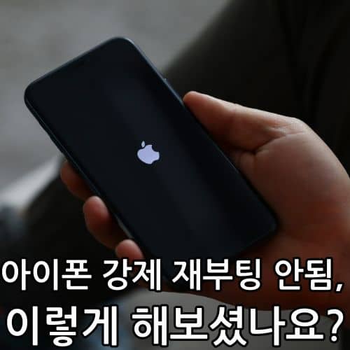 아이폰 강제 재부팅 안됨