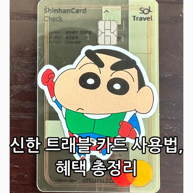 신한 트래블 카드 사용법 관련 실물 카드 사진