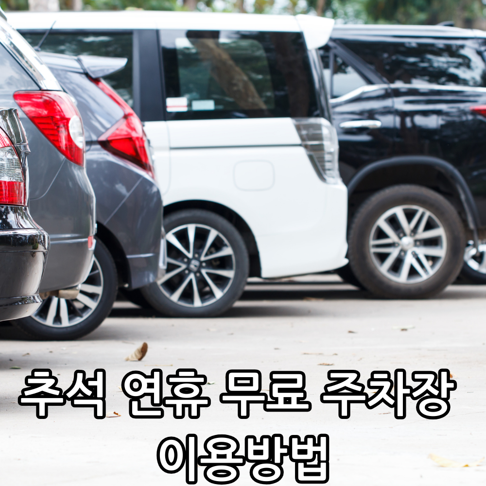 추석 연휴 무료 주차장 이용 방법 관련 썸네일