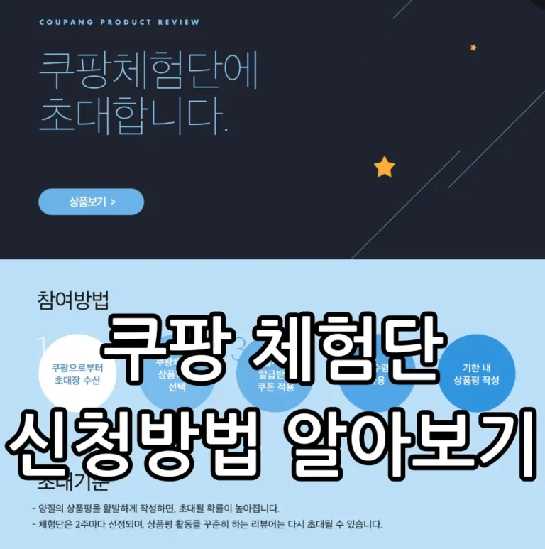 쿠팡 체험단 신청방법 관련 썸네일