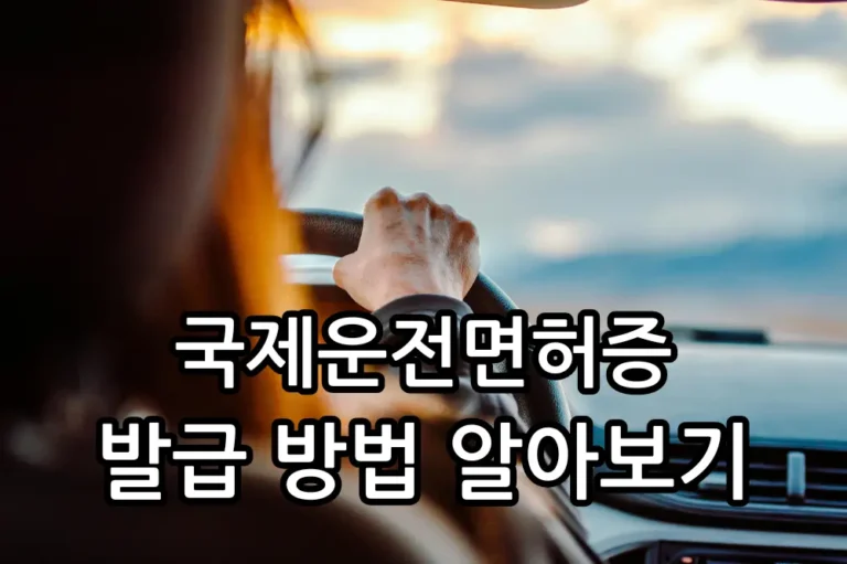 국제운전면허증 발급 방법 관련 썸네일
