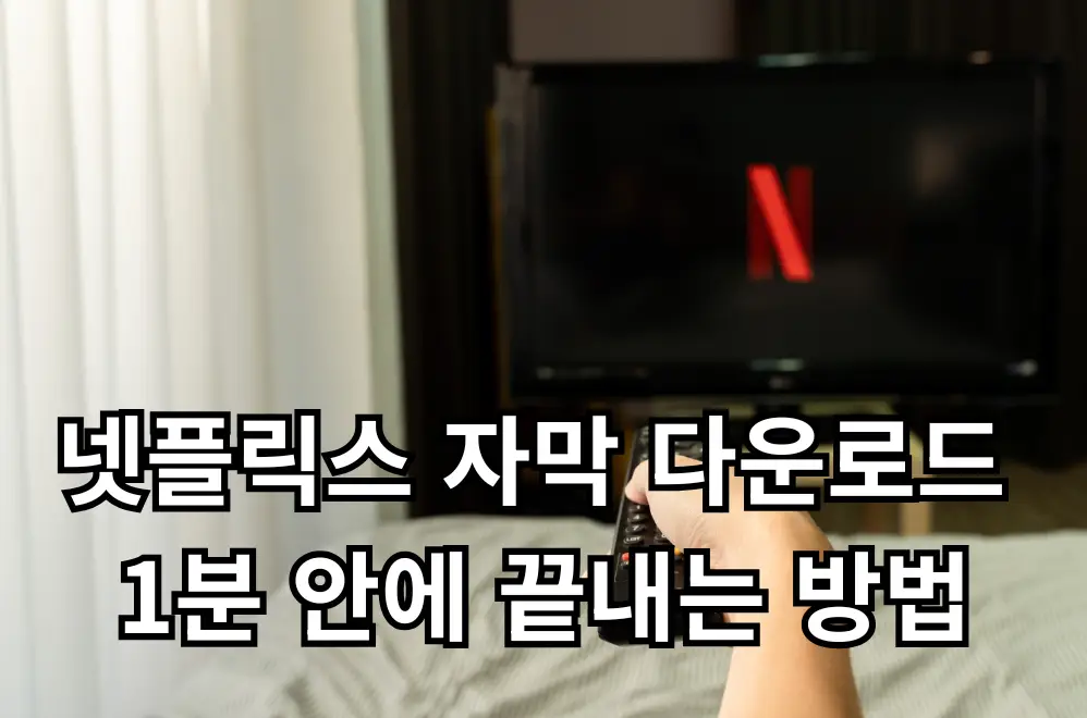 넷플릭스 자막 다운로드 관련 썸네일