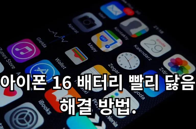 아이폰 16 배터리 빨리 닳음 관련 썸네일