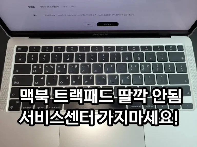 맥북 트랙패드 딸깍 안됨 관련 썸네일